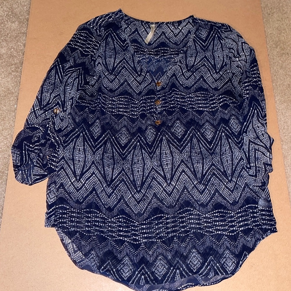 DNA couture blue blouse, size S